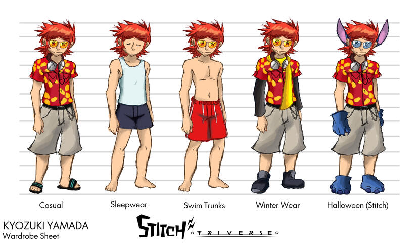 Kyozuki Yamada wardrobe sheet.