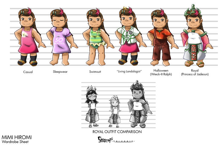 Mimi Hiromi wardrobe sheet.