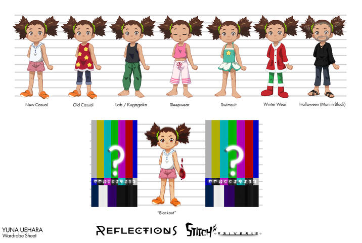 Yuna Uehara wardrobe sheet.