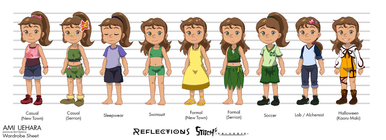 Ami Uehara wardrobe sheet.