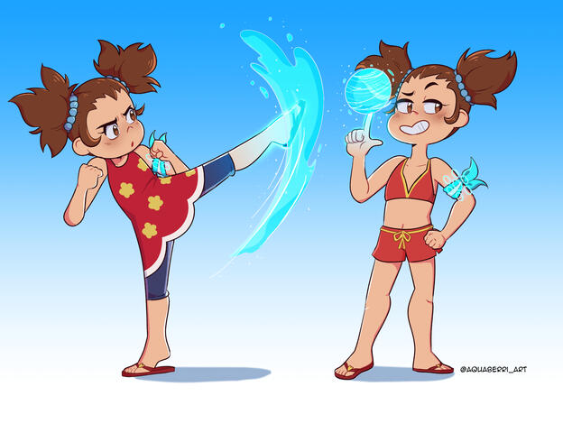 Some Kamihara aquakinetics~! By Aquaberri_Art.