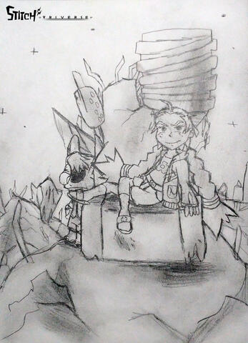 Another early sketch featuring Yai and Kyohaku by D Barenzu.