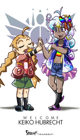 Teaser poster for Keiko, the first they/them Royal! By D Barenzu.