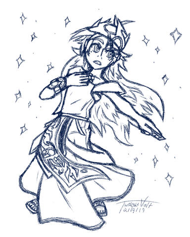 A sketch of Royal Yaiko, by TwilightVolt